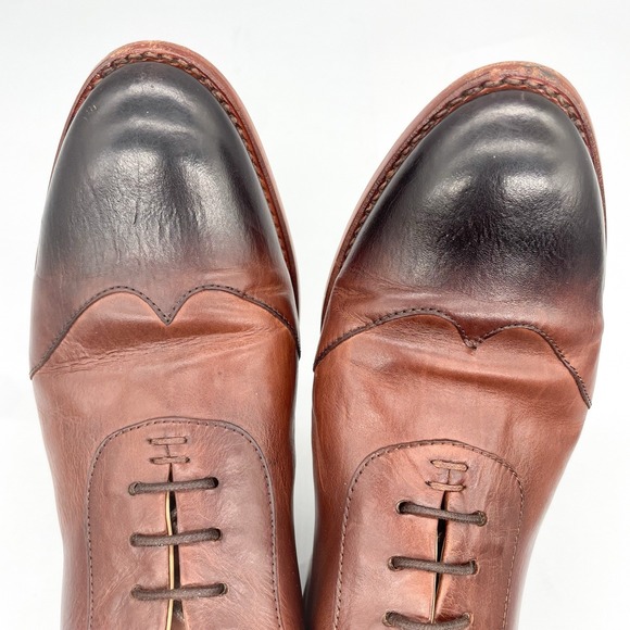 The Office of Angela Scott Womens 40/ 9 Mr. Evans Oxford Shoes Walnut Leather - Picture 9 of 12